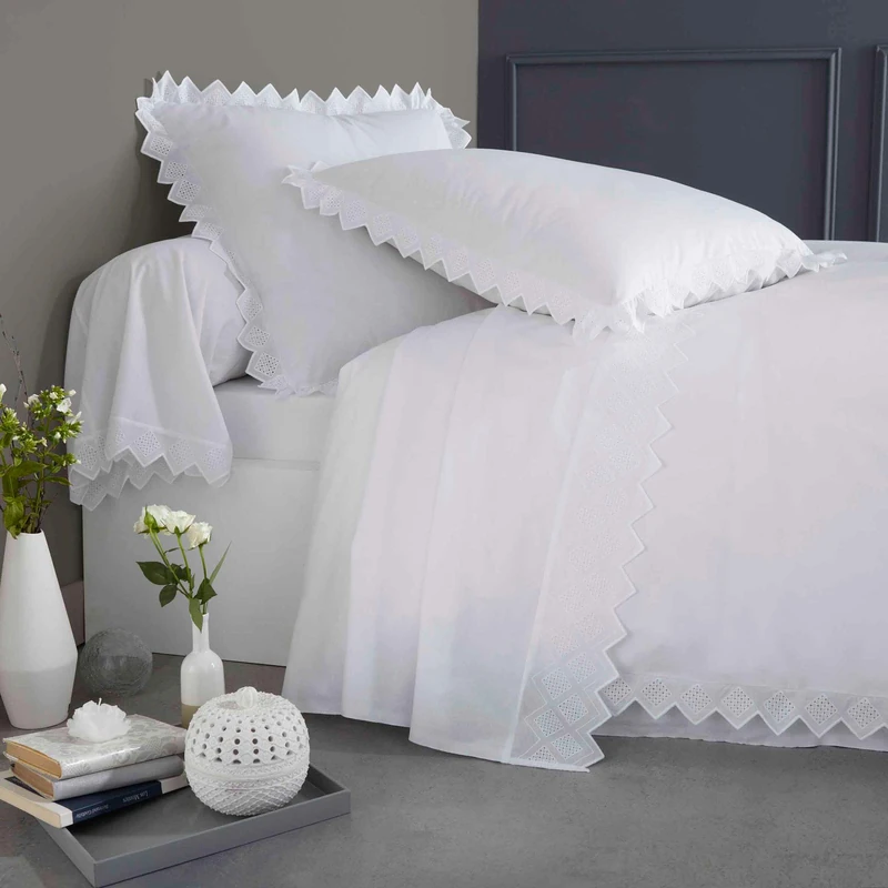 ORIGIN Opera Duvet Cover, Cotton, White, 140 x 200 cm