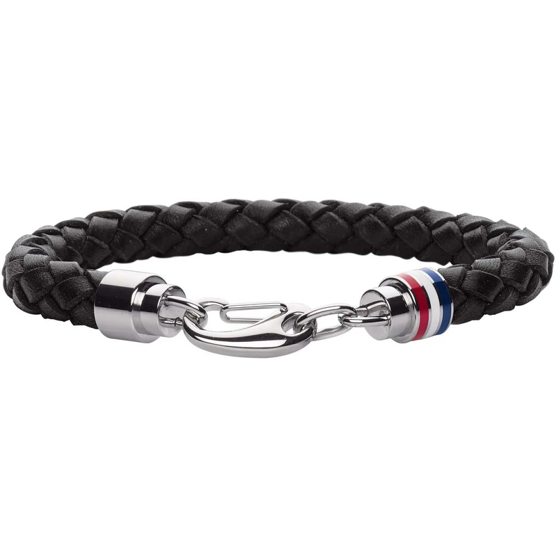 Tommy Hilfiger Jewelry Men's Leather Bracelet Black - 2700510