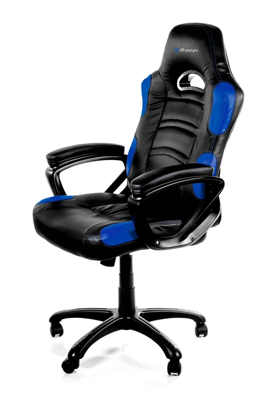 Arozzi Enzo Gaming Racing Chair - Black/Blue Swivel Seat - Image 1