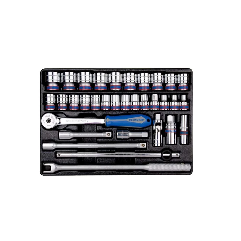 KING TONY 94333MR01 Socket for Tool Trolley, Set of 33