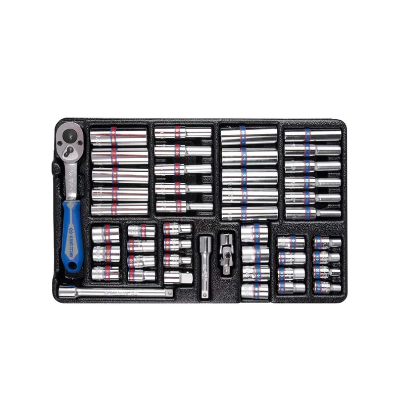 KING TONY 92548CR Socket for Tool Trolley, Set of 48