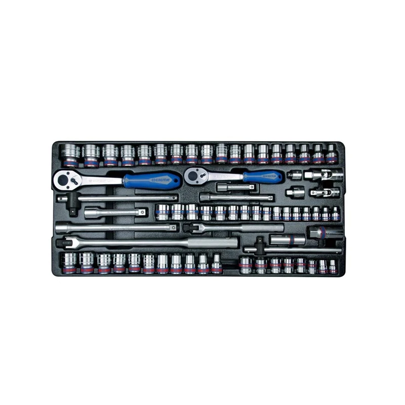 KING TONY 97069CR Socket for Tool Trolley, Set of 69