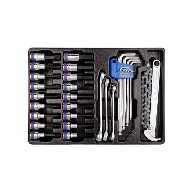 KING TONY 990131MR Torx and Hex Bit Socket Set for Tool Trolley