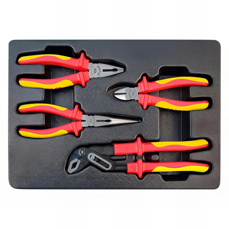 king tony 940604GP Thermoformed Electrician Tongs, Set of 4