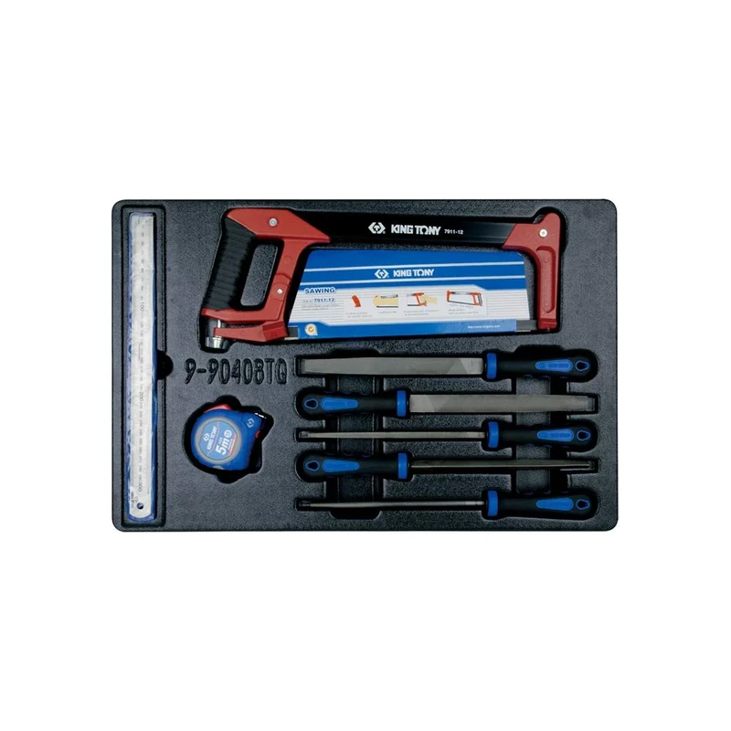 king tony 990408TQ Files for Tool Trolley, Set of 8