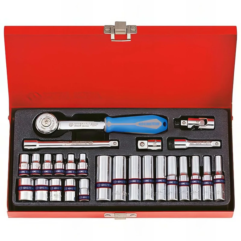 king tony 2526MR02 Set of Metric Sockets and Accessories, Set of 26, 1/4"