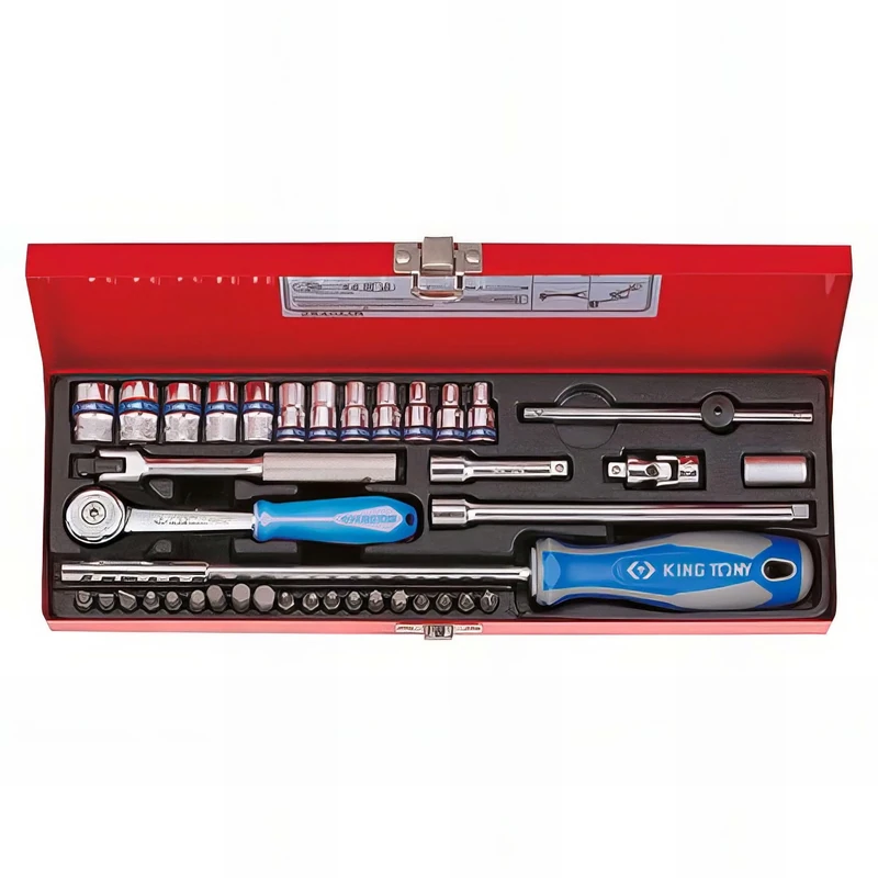 king tony 2540MR02 Set of Metric Sockets and Accessories, Set of 39, 1/4"