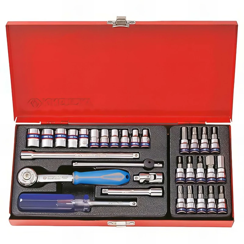 king tony 2531MR03 Set of Metric Sockets and Accessories, Set of 31, 1/4"