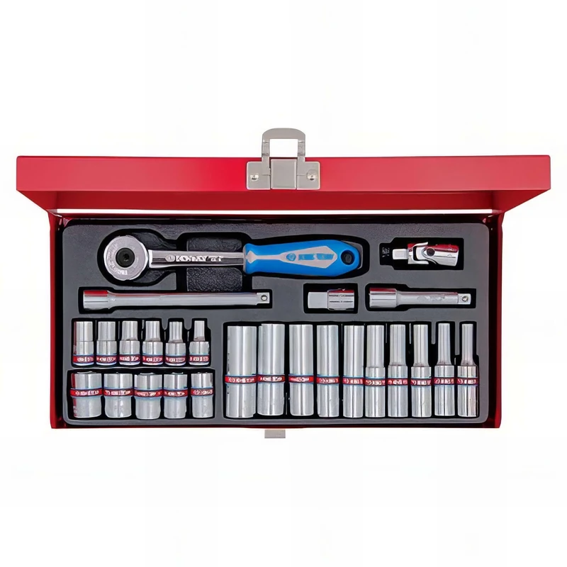 KING TONY 2526SR02 6-Points Socket Wrench, 1/4-inch, Set of 26