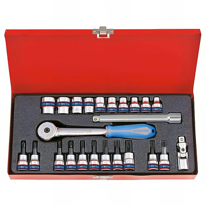 king tony 3524MR06 Set of Metric Sockets and Accessories, Set of 24, 3/8"