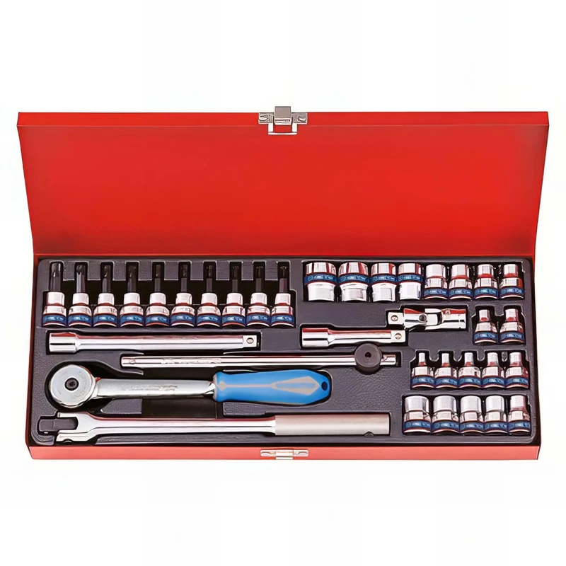 KING TONY 3534MR01 Socket Wrench, 3/8", Pack of 34