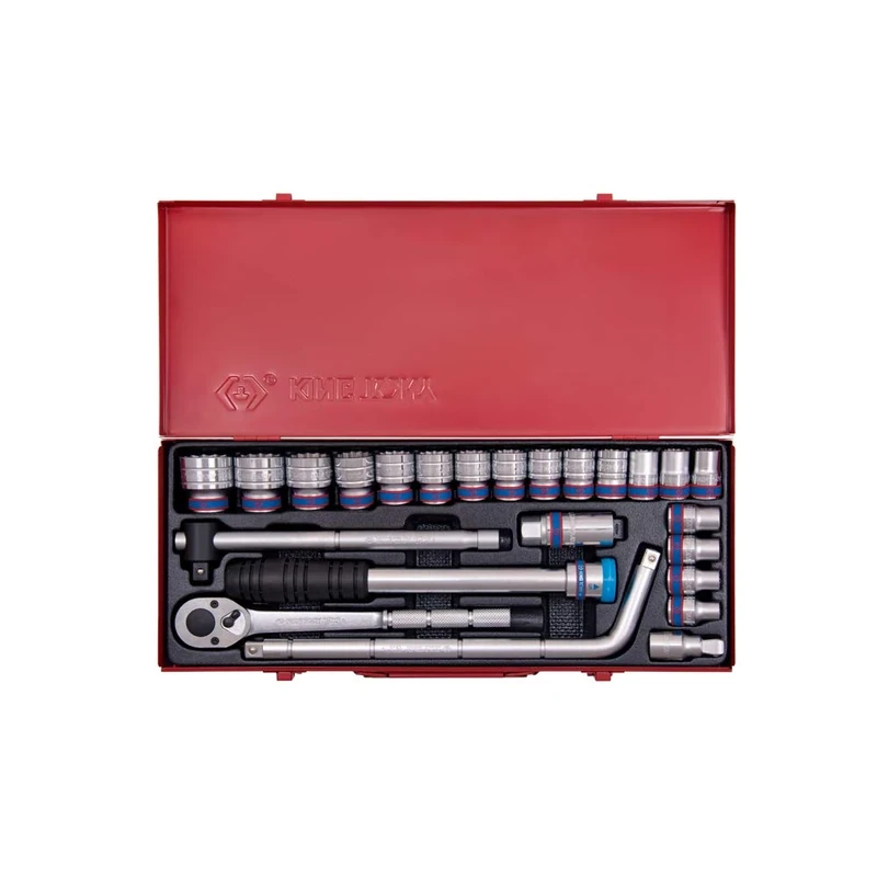 KING TONY 4033MR 12-Points Socket, 1/2-inch, Set of 24