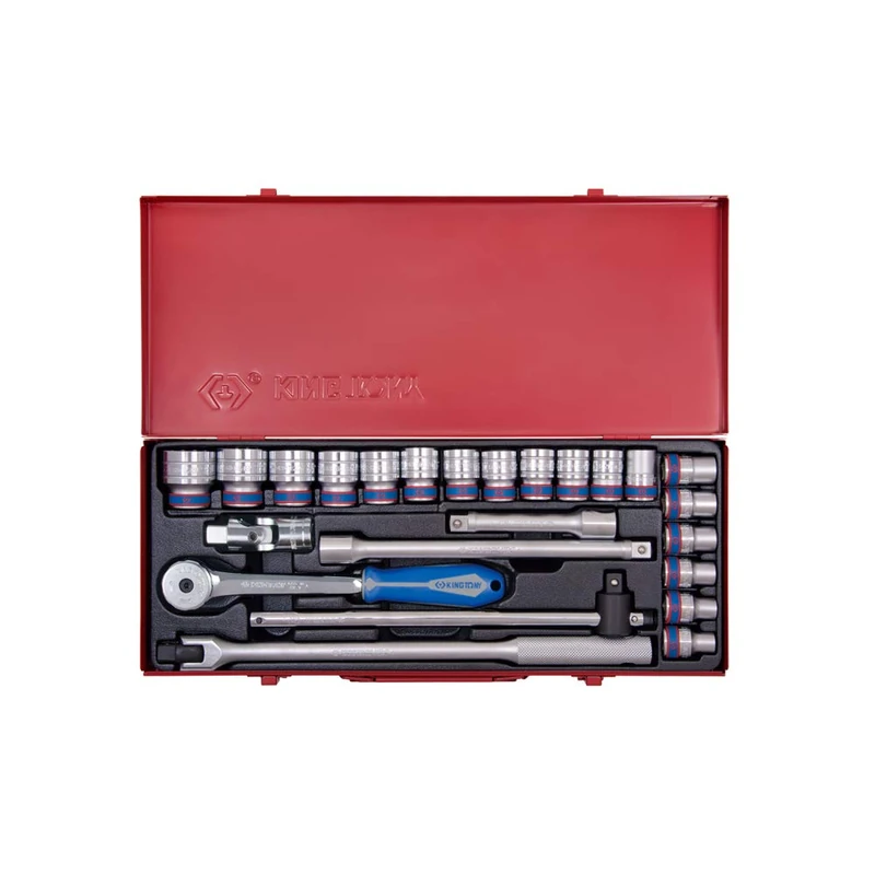 king tony 4526MR04 Set of Metric Sockets and Accessories, Set of 24, 1/2"