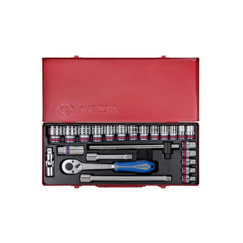 king tony Cofre Vasos 1/2 Inch Pulgadas - 24 Pieces