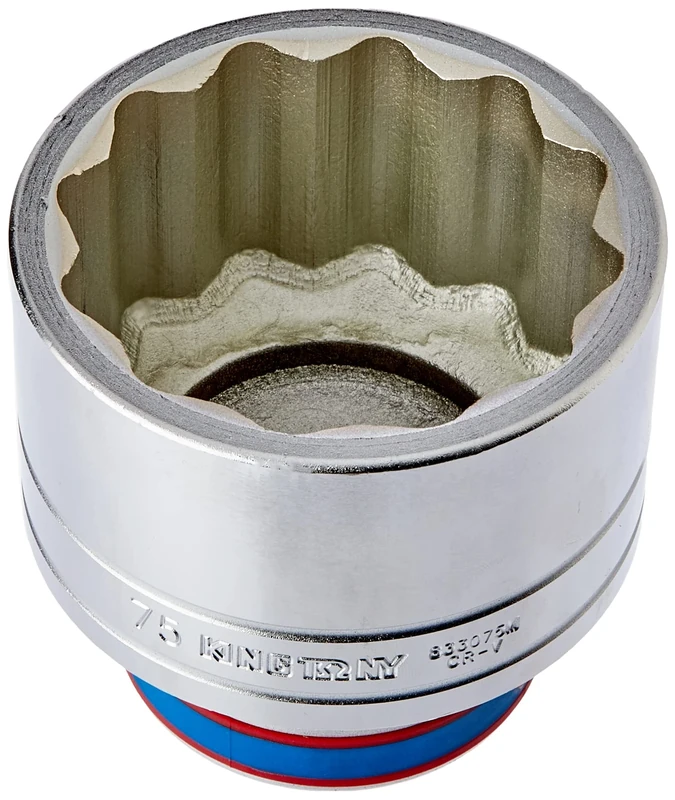 KING TONY 833075M Socket 1" Bi-Hexagonal 75mm for DIYers & Professionals, Made for Repair and Installation tasks, 75mm - Image 1