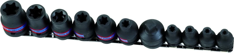 KING TONY 7411PP Deep Impact Torx Socket, 1/2-inch, Set of 10