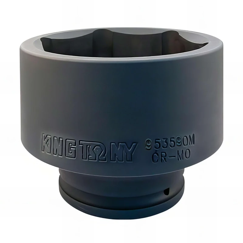 KING TONY 9535EOM 6 Point Drive Impact Socket, 140 mm, 1-1/2-inch, Black