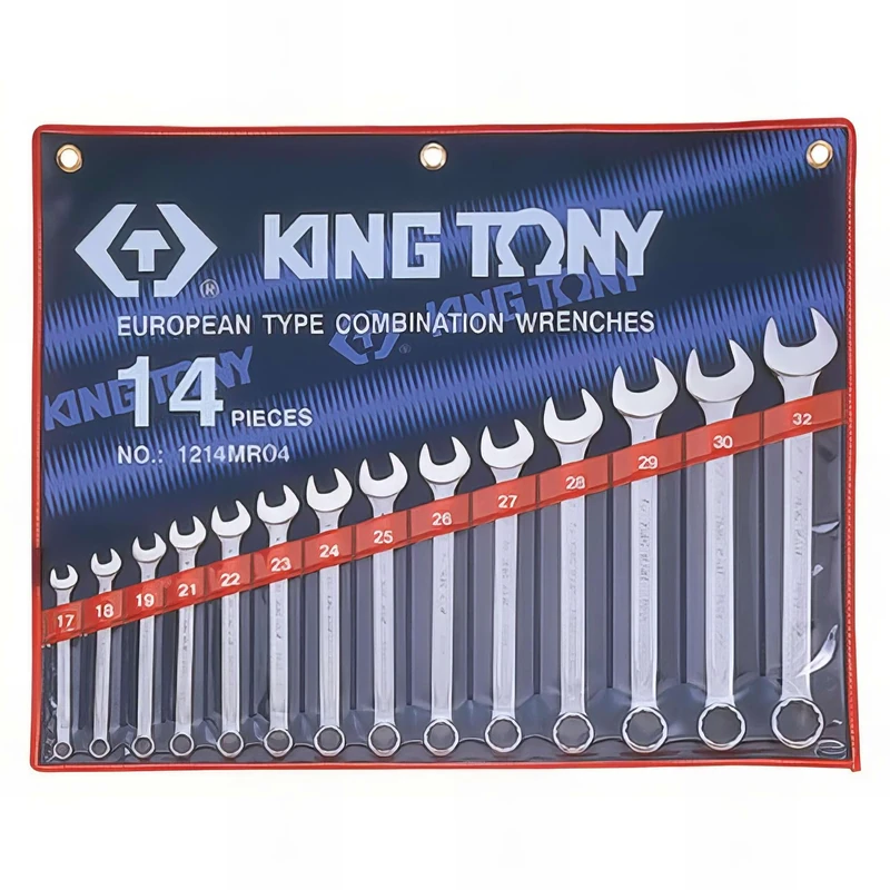 KING TONY 1214MR04 Estuche De Wrenchs Combinadas 17-32mm for DIYers & Professionals, Made for Repair and Installation tasks, 32mm, 14 Pieces - Image 1