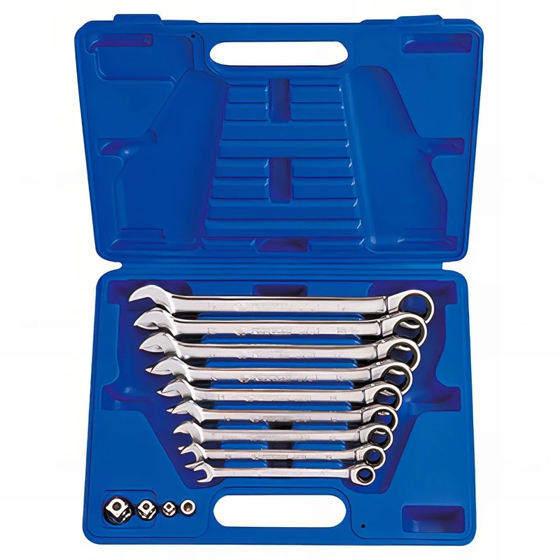 KING TONY 13113MR01 Set Wrenchs Combinadas Con Ratchet for DIYers & Professionals, Made for Repair and Installation tasks, 13 Pieces