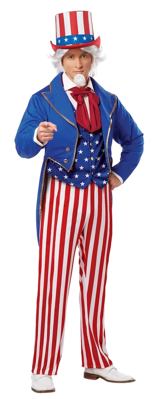 Uncle Sam Military Fancy Dress Costume - Image 1