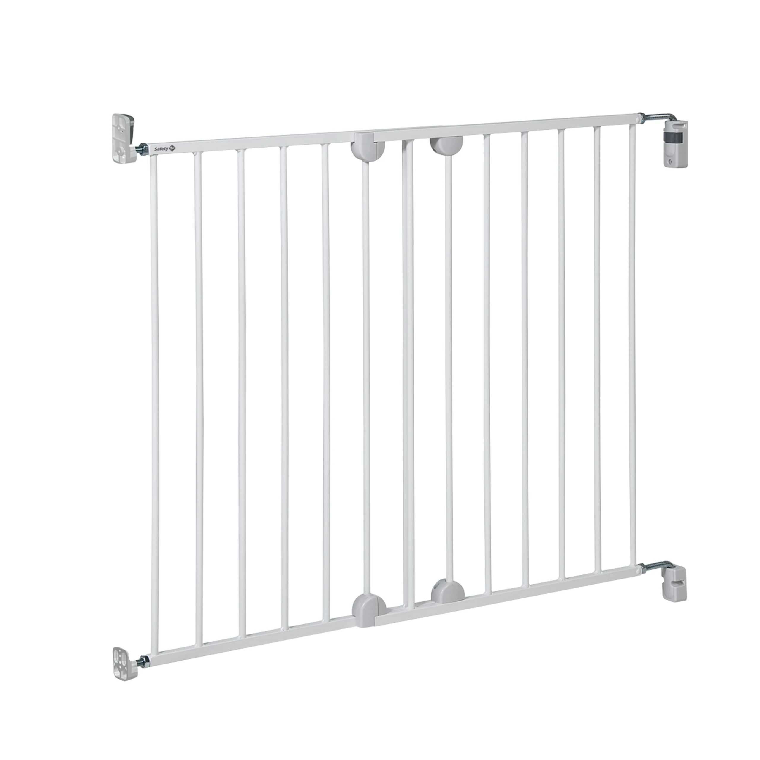 Safety 1st Wall Fix Extending Metal Gate, Extendable Baby Stair Gate, 62-102cm, Baby Safety Gate, One-Hand Opening in 1 or 2 Directions, Easy Wall Mounting and Removal, No Tripping Hazard, White