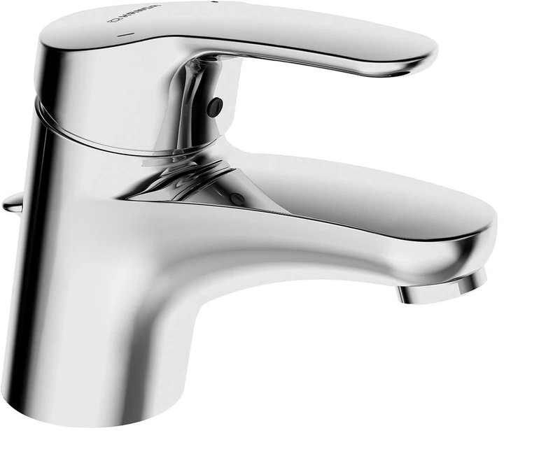 Hansa Hansamix Wash Basin Mixer Tap with Waste and Flexible Tap Connector, Chrome, 01102283