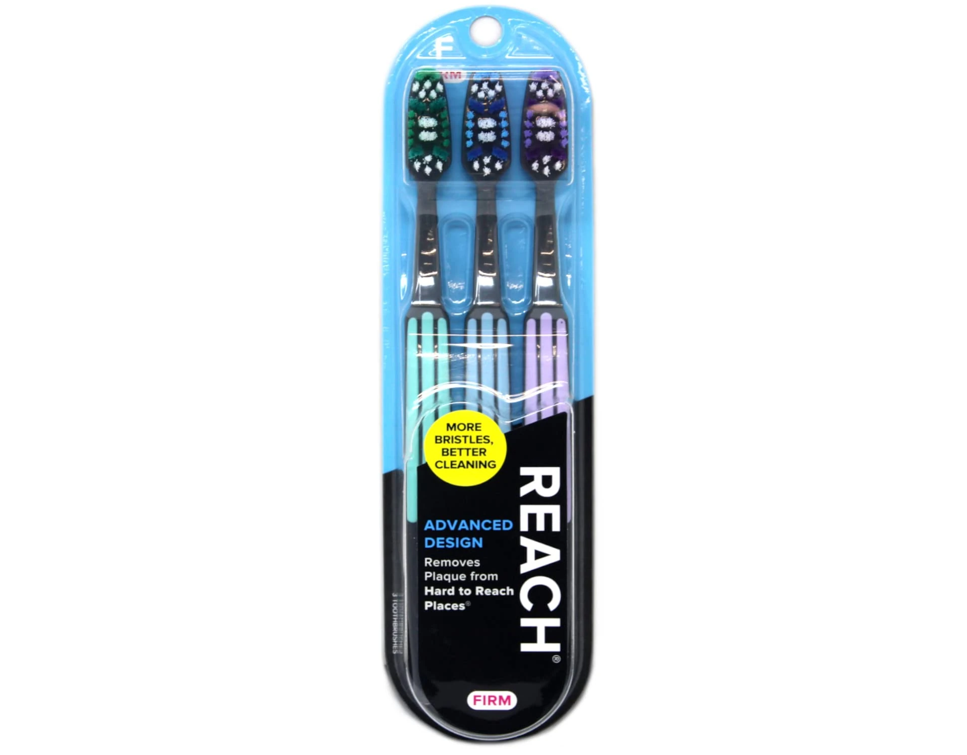 Reach Advanced Design Firm Toothbrushes, Assorted Colors, 2 Ea ( Pack of 3 )