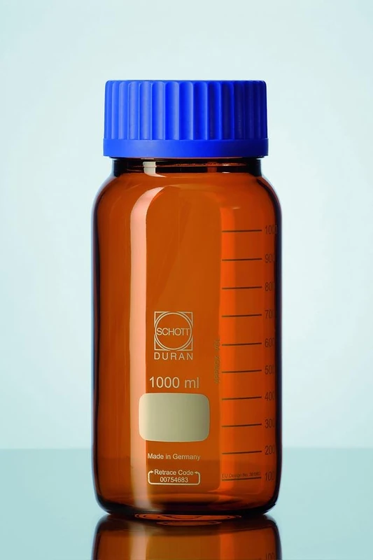 DURAN 11 601 48 GLS 80 Thread Laboratory Bottle, wide Mouth, Amber 2000 ml Capacity