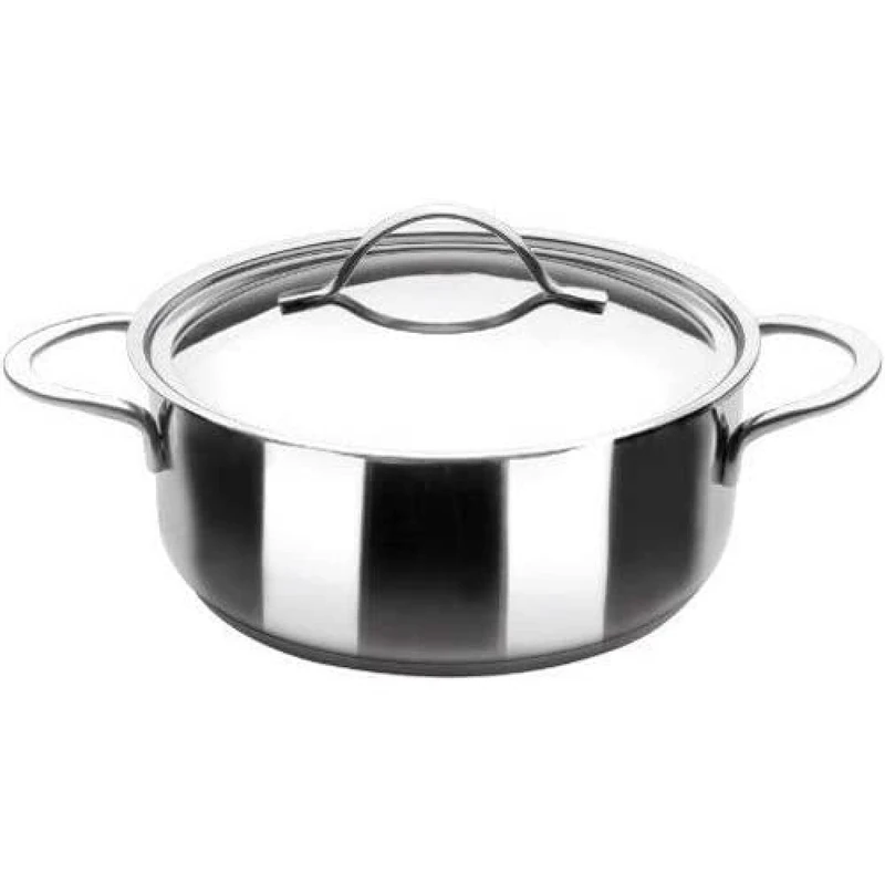 IBILI Noah Casserole with Lid, 26 cm, 18/10 Stainless Steel, Suitable for Induction Hobs