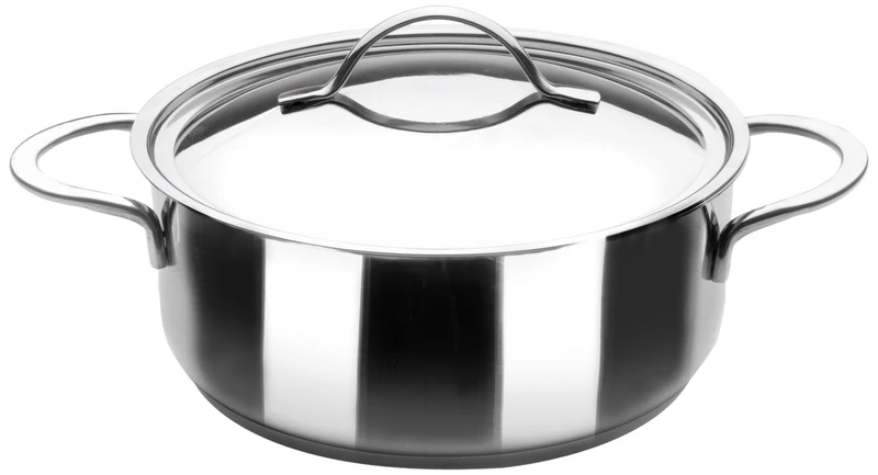 IBILI Noah Casserole with Lid, 32 cm, 18/10 Stainless Steel, Suitable for Induction Hobs