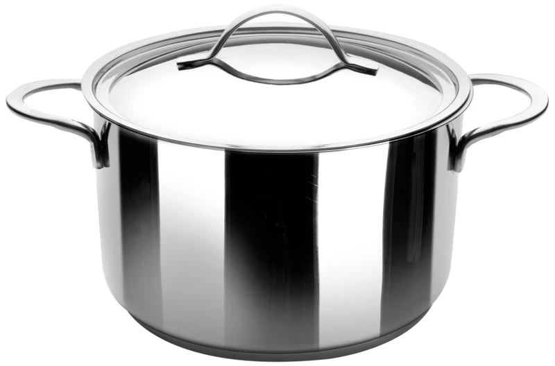IBILI Noah Stock Pot with Lid, 22 cm, 18/10 Stainless Steel, Suitable for Induction Hobs