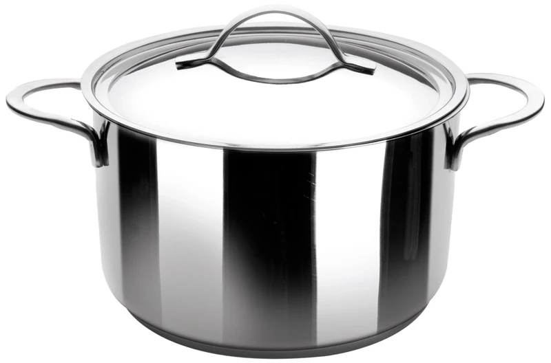 IBILI Noah Stock Pot with Lid, 26 cm, 18/10 Stainless Steel, Suitable for Induction Hobs