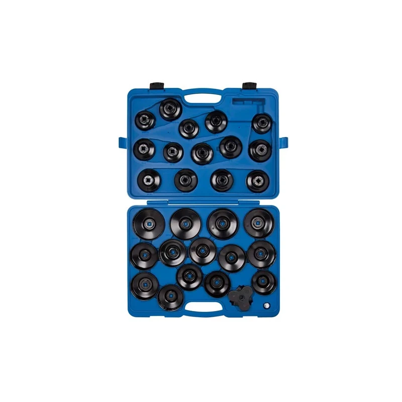 KING TONY 9AE6030 Cup Type Oil Filter Wrench Set, 1/2 Inch Drive, 30 Pieces