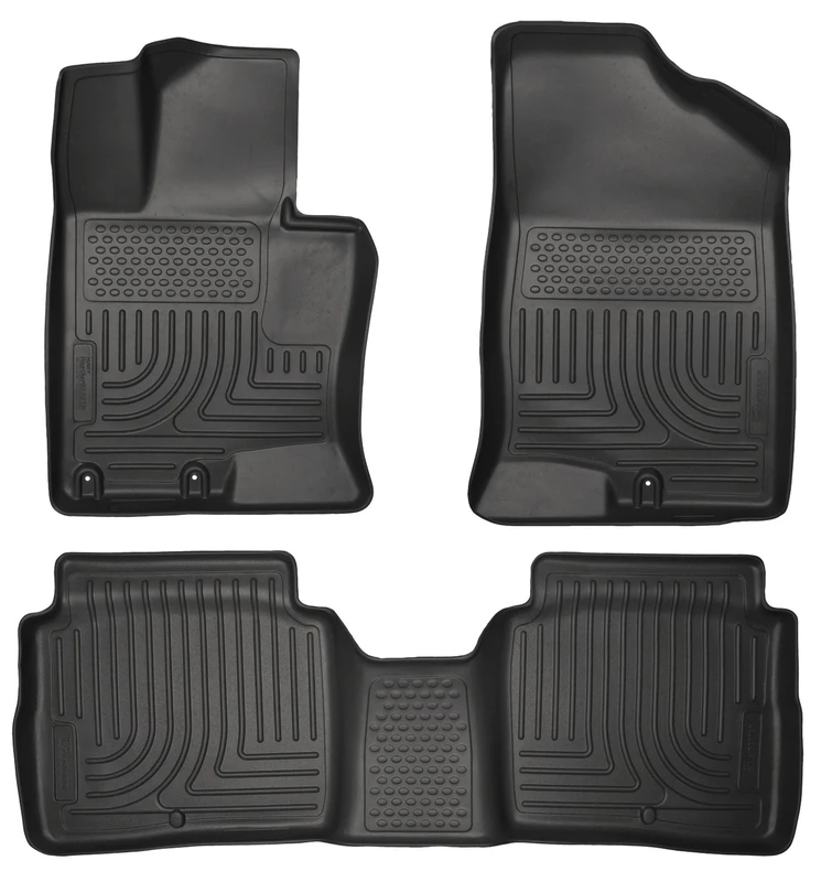 Husky Liners 99691 Fits 2011-15 Kia Optima Weatherbeater Front 2nd Seat Floor Mats, Black