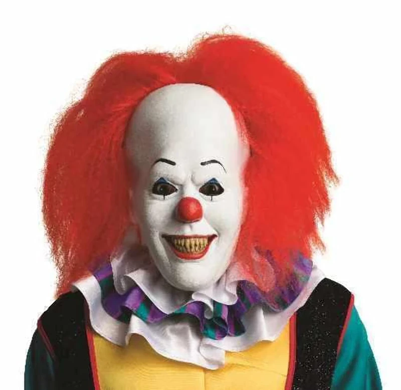 Rubie's 68544 Official Pennywise It The Movie Adult Deluxe Mask with Hair Clown (One Size)