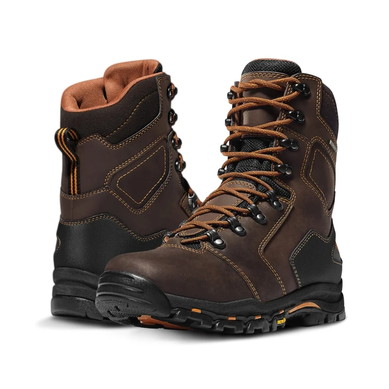 Danner Men's Vicious 8" Brown-M Work Boot - Size 8.5W GORE-TEX Vibram