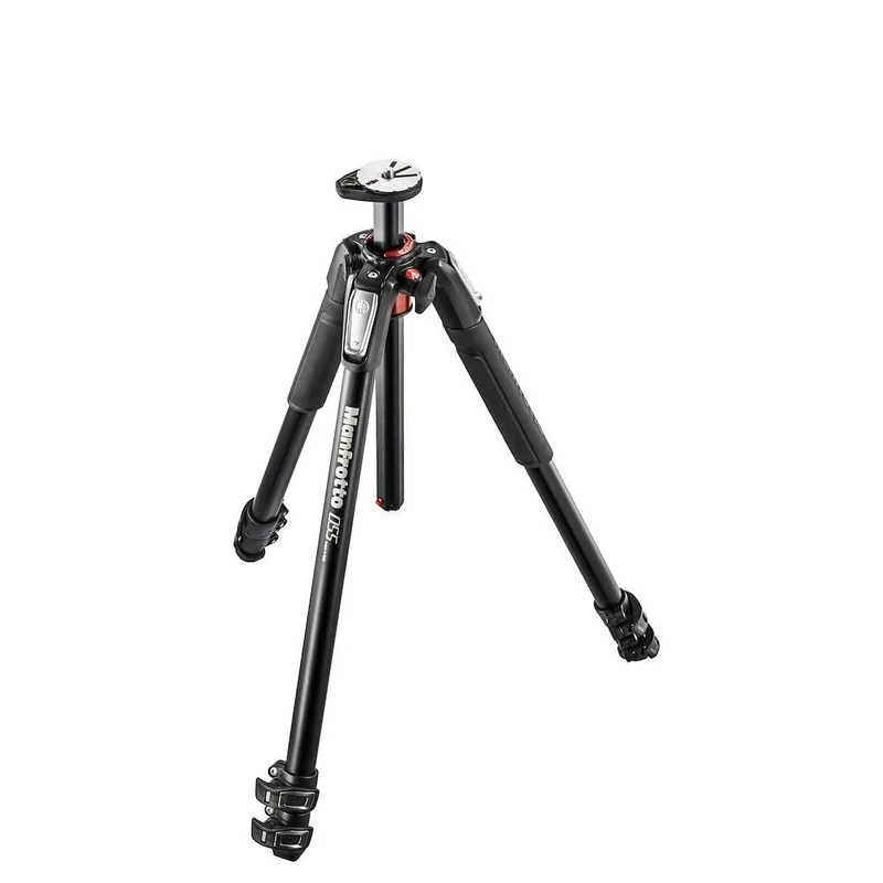 Manfrotto MT055XPRO3 Tripod, 3-Section Aluminium, Ergonomic Design, Professional Camera Tripod, for DSLR, Mirrorless and Compact Cameras, Black