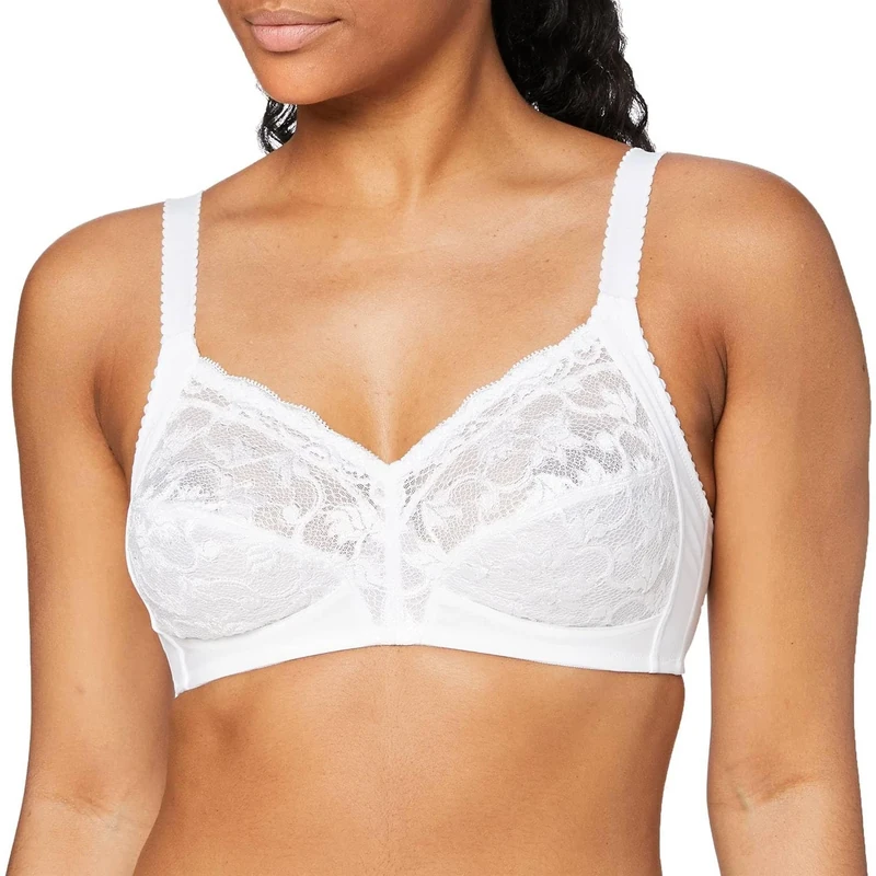 Triumph Womens Delicate Doreen Non-wired Bra, White, 36DD UK