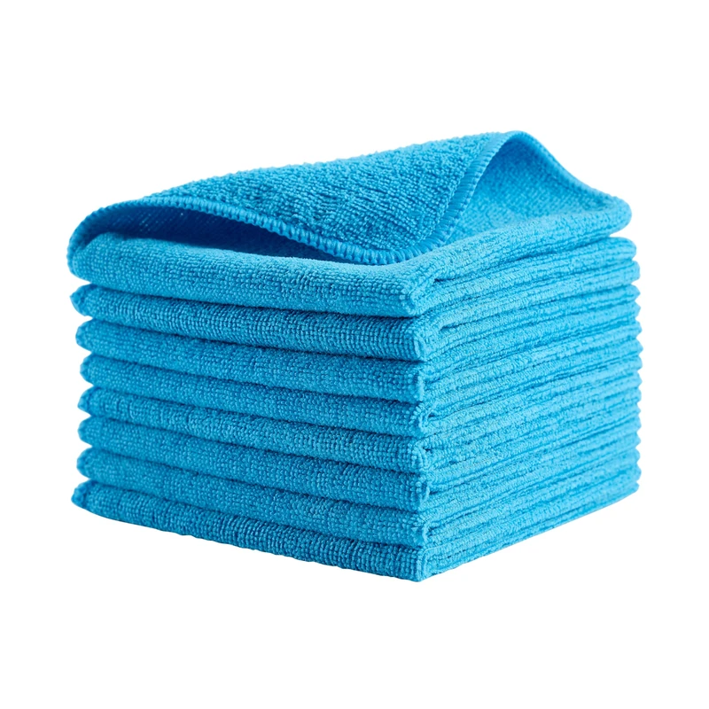 Rubbermaid Commercial Microfibre Cloth, 40cm x 40cm, Blue (Pack of 24 Cloths) 1820583