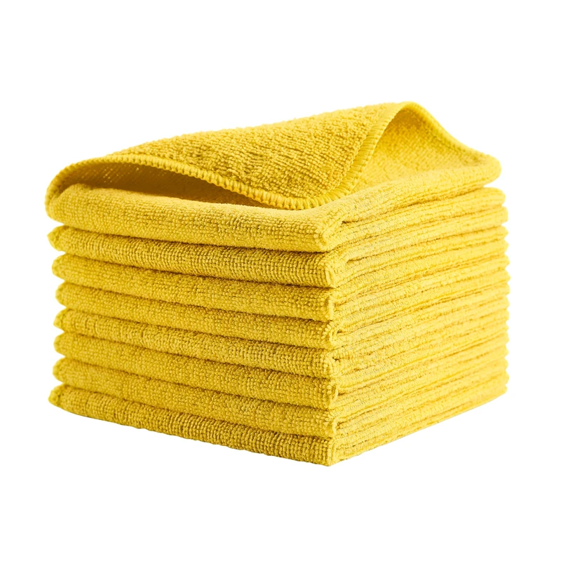 Rubbermaid Commercial Products Hygen r-40 Recycled Microfibre Cloths | For Household & Commercial Cleaning | 24 Pack, 40 x 40 cm, Yellow