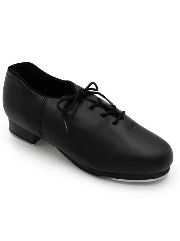 Capezio Cadence Black Tap Shoes for Women Men Lightweight Professional Lace-Up Tap Dance Shoes with Leather Upper and Sole Tele Tone Taps Character Dancing Shoe CG19 Black Adult Size 4.5