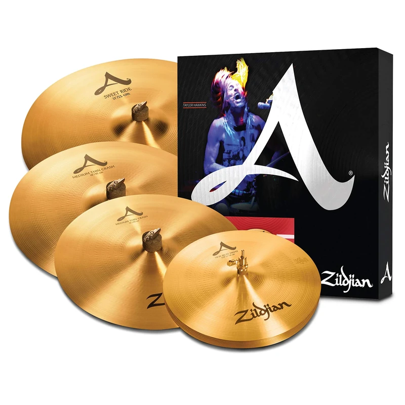 Zildjian A391 A Series Cymbal Set - 14 Inch New Beat Hi-Hat, 16 Inch Medium Thin Crash, 21 Inch Sweet Ride and 18 Inch Medium Thin Crash