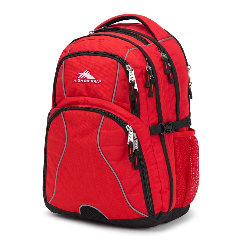 High Sierra Swerve Laptop Backpack, Crimson/Black, 19 x 13 x 7.75-Inch, Rucksack