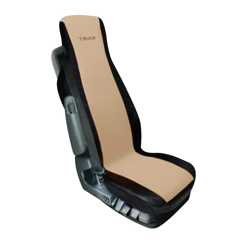 Elisa Car Seat Cover Made from Polyester and Imitation Leather in Black/Beige