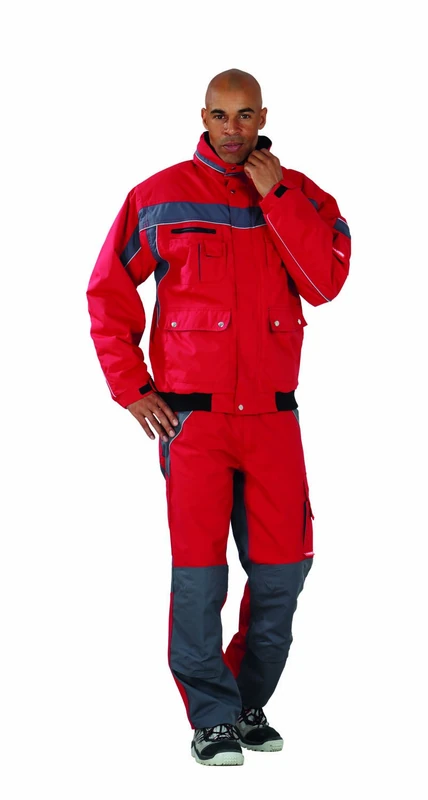 Planam Size 4XL Men's Plaline Winter Blouson Red Slate Model 2597