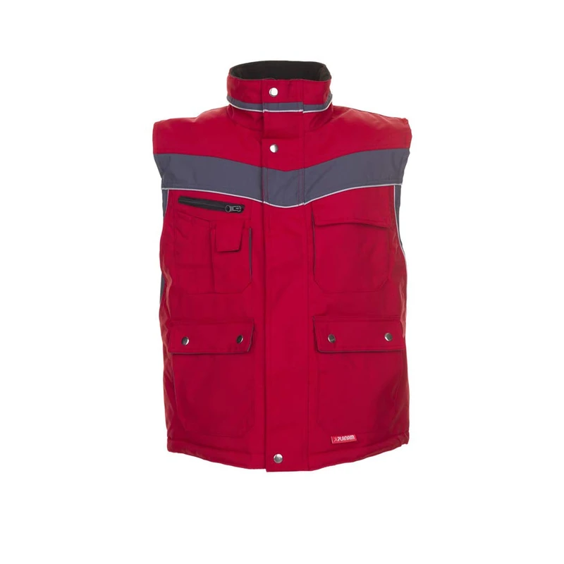 Planam 2587052 Size Large "Plaline" Winter Vest - Red/Slate