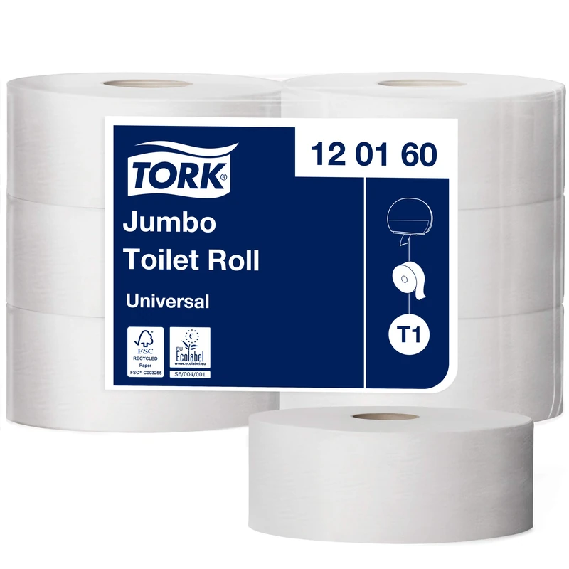 Tork One Ply Jumbo Toilet Paper - 6 Rolls (6 x 2400 Sheets)
