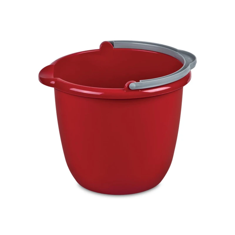 Sterilite 11205812 10 Quart/9.5 Liter Spout Pail, Red, 12-Pack