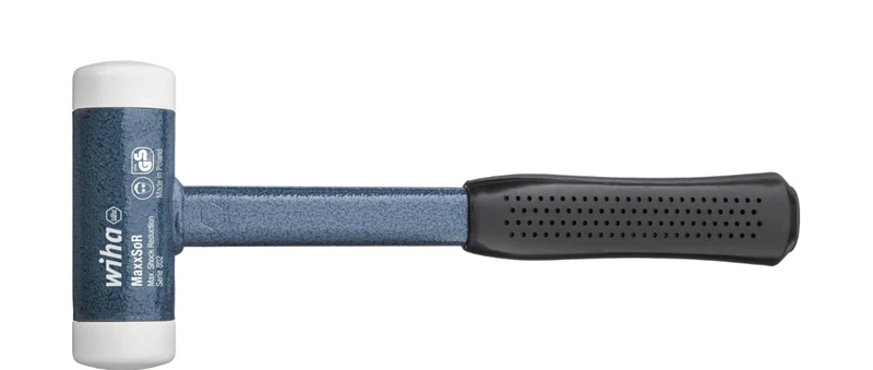 Wiha 802130 No Recoil Very Hard Soft-Faced Hammer with White Heads, Multi-Colour, 30 mm