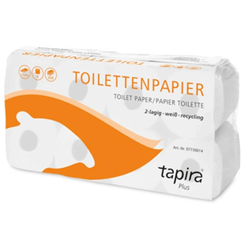 Neutral 07730004 Toilet Rolls White 2ply Recycled, Großpackung